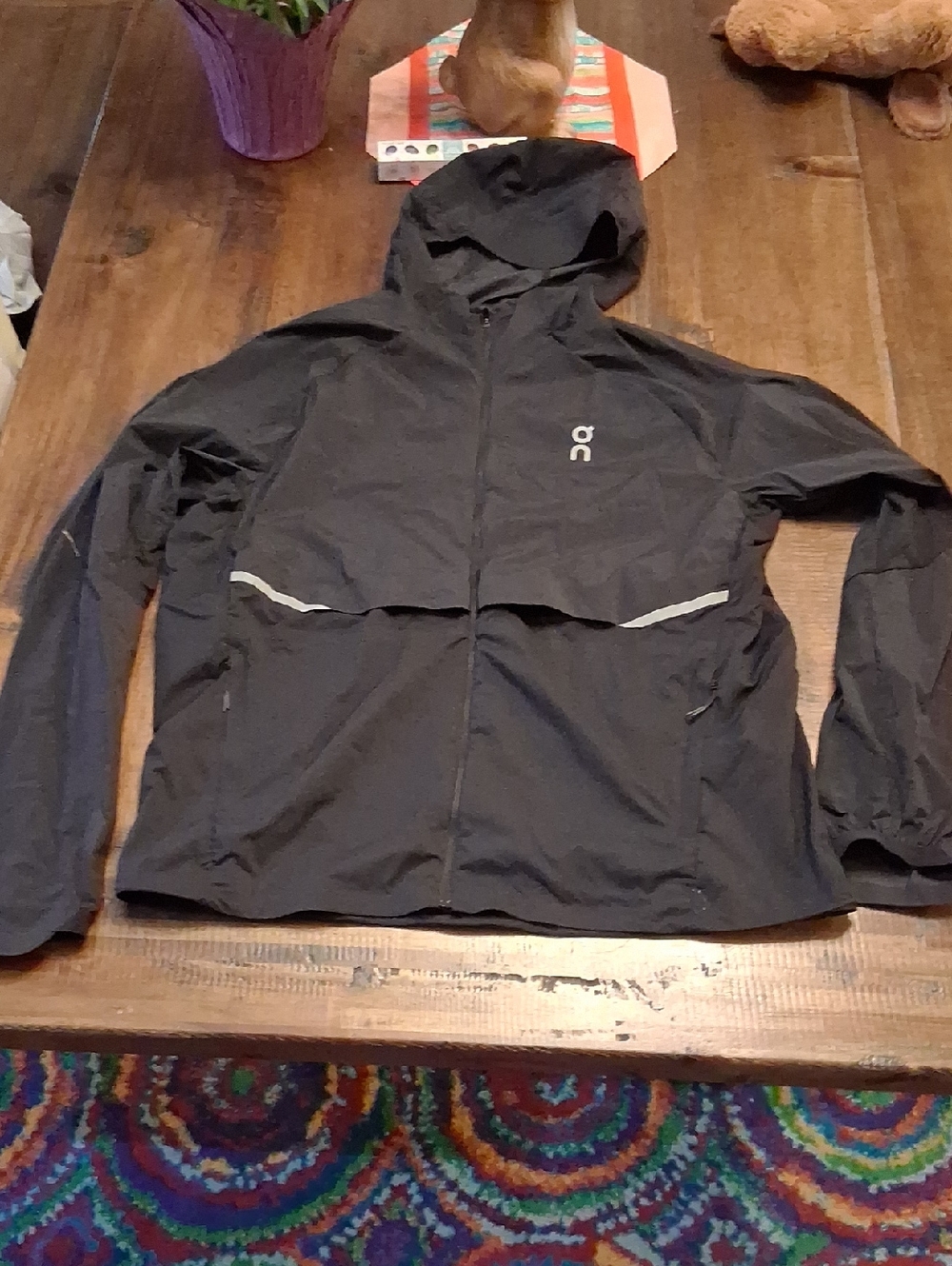 On Running Black Core Jacket with Reflective Logo